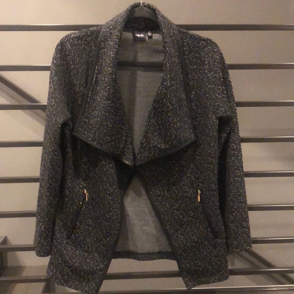 Rafaella black open blazer